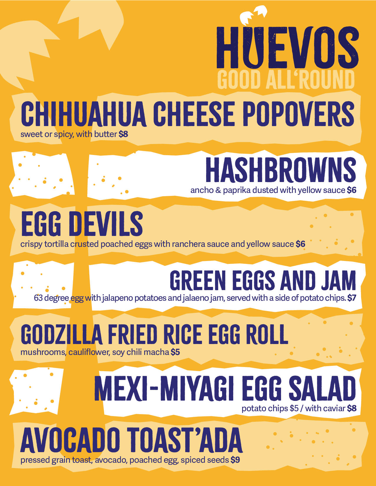 Huevos menu